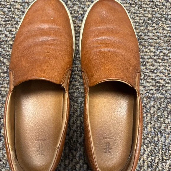 Frye Brown Leather Sneakers with Platform Sole - Picture 3 of 5